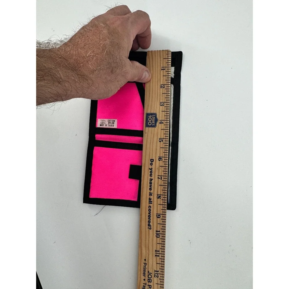VTG 1980s 90s Neon Abstract Design Hook‎ And Loop Wallet Multicolor Retro Surf